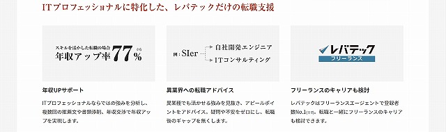 レバテックキャリア_レバテックだけの転職支援